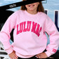 LIGHT PINK/HOT PINK POLKA DOT STITCH KIDS SWEATSHIRT