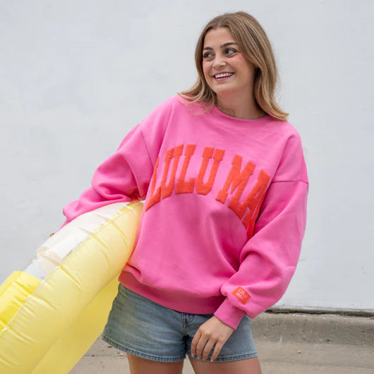 PINK/ORANGE PUFF SWEATSHIRT