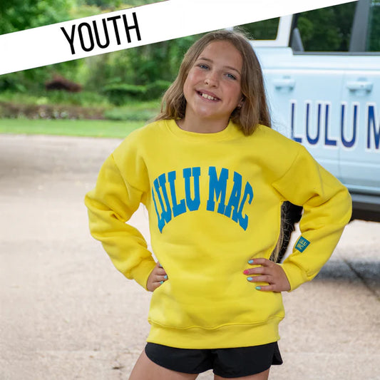 YELLOW/CYAN PUFF KIDS SWEATSHIRT