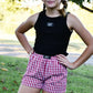 RED GINGHAM KIDS SHORTS