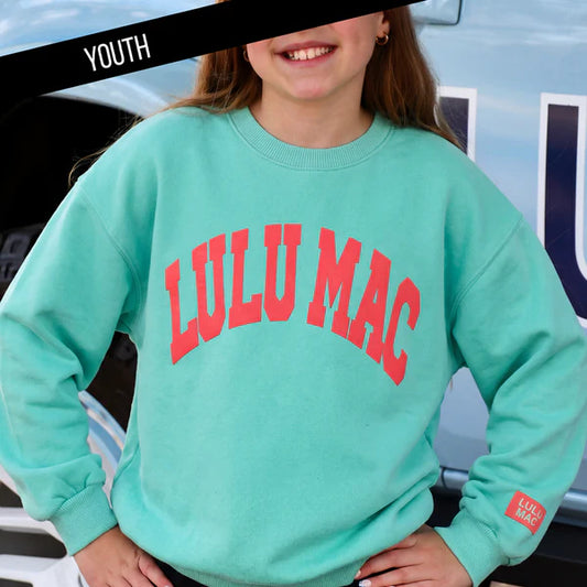 MINT/CORAL PUFF KIDS SWEATSHIRT