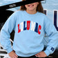 LIGHT BLUE STITCH SWEATSHIRT