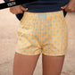 BUTTER/LIGHT BLUE SMALL POLKA DOT KIDS SHORTS