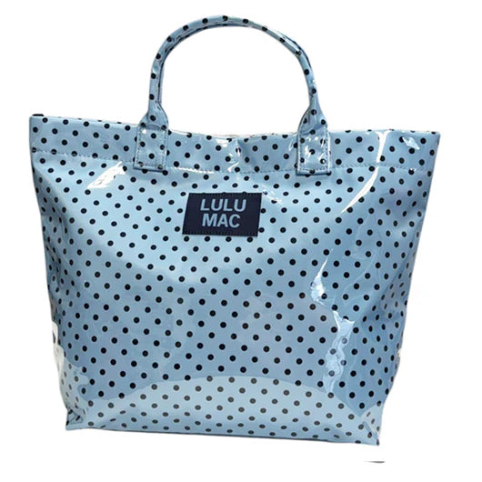 LM TOTE BAG LIGHT BLUE/NAVY DOT