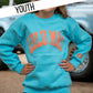 BLUE/ORANGE PUFF KIDS SWEATSHIRT
