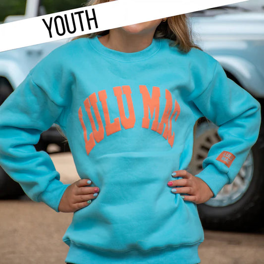 BLUE/ORANGE PUFF KIDS SWEATSHIRT