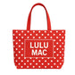 LULU MAC CANVAS TOTE RED DOT