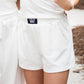 WHITE TERRY CLOTH SHORTS