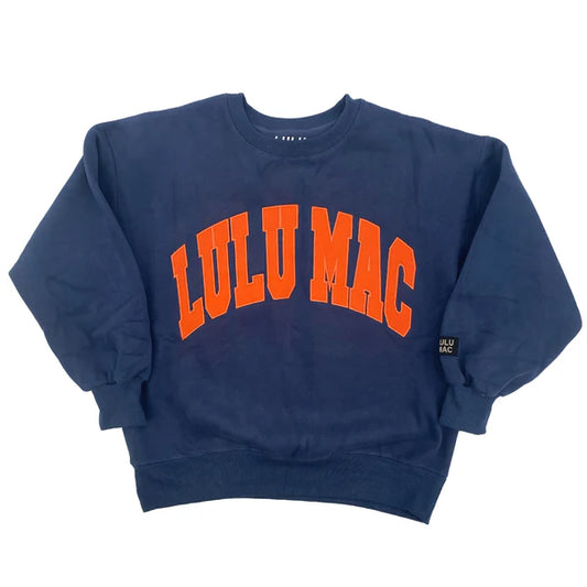 NAVY/ORANGE STITCH KIDS SWEATSHIRT