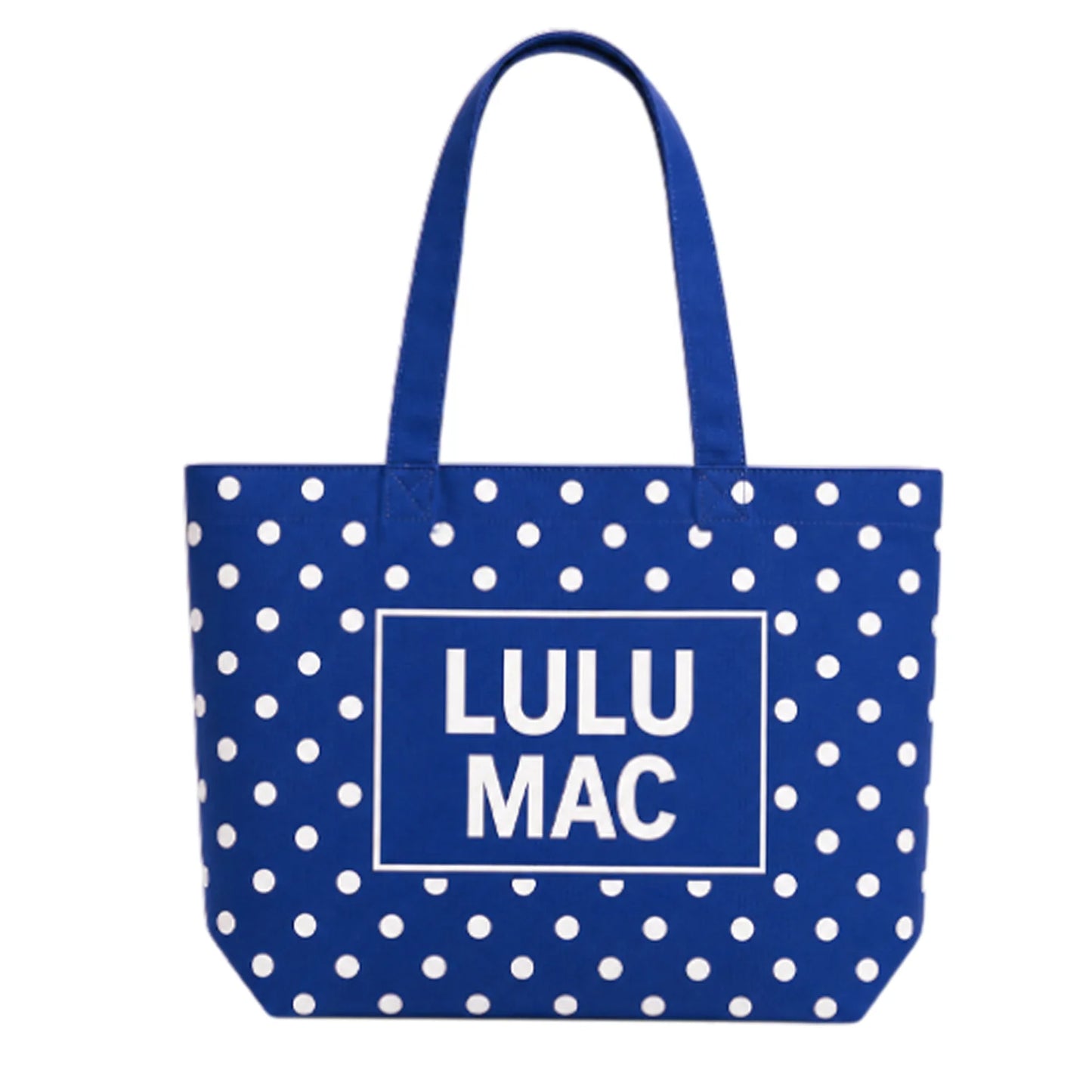 LULU MAC CANVAS TOTE ROYAL DOT