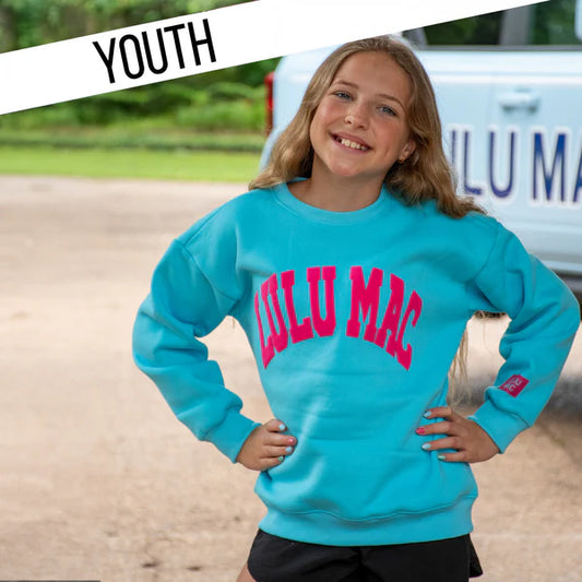 BLUE/HOT PINK PUFF KIDS SWEATSHIRT