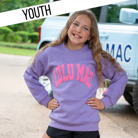 PURPLE/PINK PUFF KIDS SWEATSHIRT