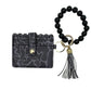 BEADED WRISTLET ID WALLET BLACK CAMO