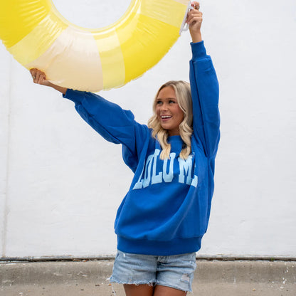 ROYAL/LIGHT BLUE PUFF SWEATSHIRT
