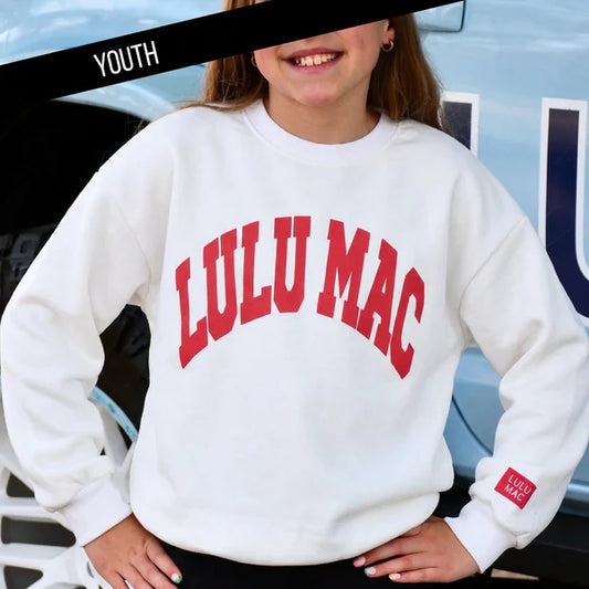 WHITE/RED BLUE PUFF KIDS SWEATSHIRT