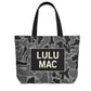 LULU MAC CANVAS TOTE BLACK CAMO